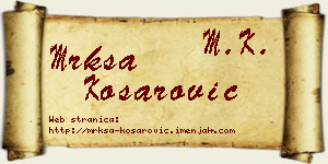 Mrkša Košarović vizit kartica